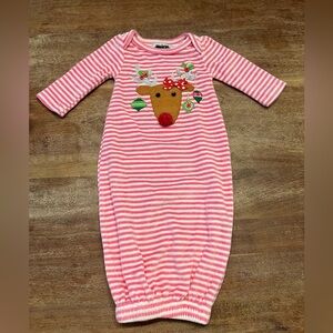 Mud‎ Pie Reindeer take-me-home gown size 0-3 months